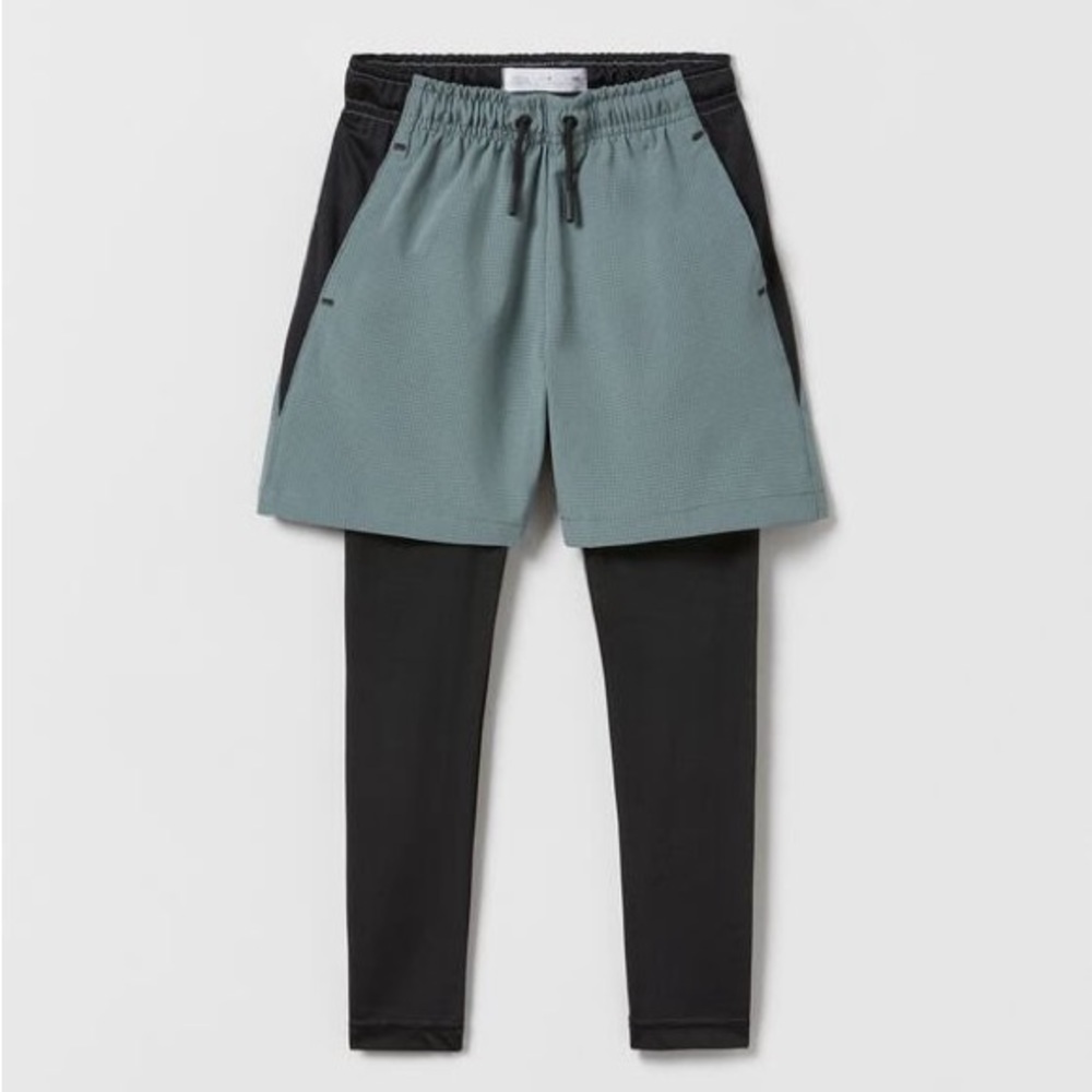 ZARA SPORTY STRETCH SHORTS WITH LEGGINGS SZ 13-14
